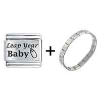 Pugster Gift Center - celebration leap year baby laser italian charm bracelets combination Image.