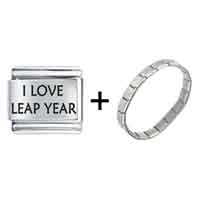 Pugster Gift Center - celebration i love leap year laser italian charm bracelets combination Image.