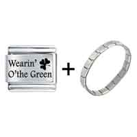 Pugster Gift Center - phrase wear in o the green laser italian charm bracelets combination Image.