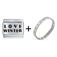 Pugster Gift Center - season i love winter laser italian charm bracelets combination Image.