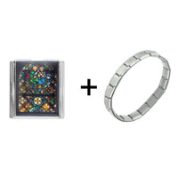 Pugster Gift Center - stained glass window saints mega combination italian charm bracelet Image.