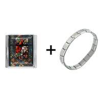 Pugster Gift Center - gabriel and mary mega combination italian charm bracelet Image.