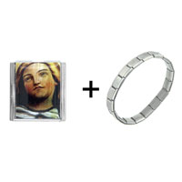 Pugster Gift Center - angel face mega combination italian charm bracelet Image.