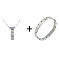 Pugster Gift Center - italian charm link starter necklace combination bracelet Image.