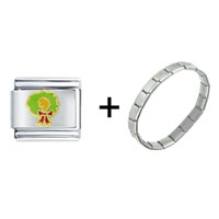 Pugster Gift Center - christmas wreath combination italian charm bracelet Image.