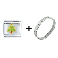 Pugster Gift Center - christmas tree combination italian charm bracelet Image.