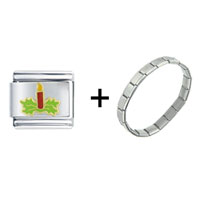 Pugster Gift Center - christmas candle combination italian charm bracelet Image.