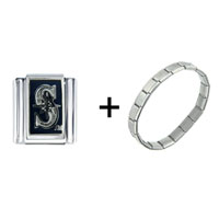 Pugster Gift Center - mlb seattle mariners combination italian charm bracelet Image.