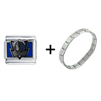 Pugster Gift Center - nba dallas mavericks basketball licensed combination italian charm bracelet Image.