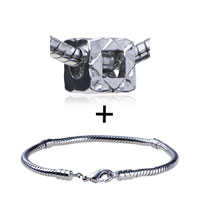 Pugster Gift Center - hollow geometry european bead bracelet combination Image.