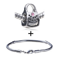 Pugster Gift Center - smart fashion handbag european bead bracelet combination Image.