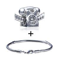 Pugster Gift Center - antique rotary telephone european bead bracelet combination Image.