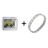 Pugster Gift Center - school bus red combination italian charm bracelet Image.