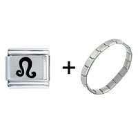 Pugster Gift Center - leo sign combination italian charm bracelet Image.