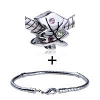 Pugster Gift Center - crystal leaf pattern european bead bracelet combination Image.