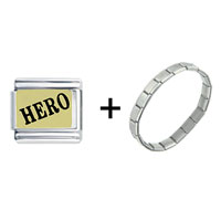 Pugster Gift Center - hero text combination italian charm bracelet Image.