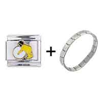 Pugster Gift Center - football boy italian charm bracelets combination Image.