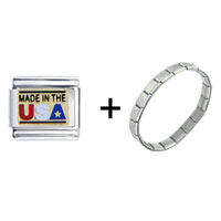 Pugster Gift Center - made in the usa combination italian charm bracelet Image.