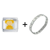 Pugster Gift Center - cute dog costume combination italian charm bracelet Image.