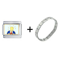 Pugster Gift Center - tired of work combination italian charm bracelet Image.