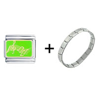 Pugster Gift Center - music notes combination italian charm bracelet Image.