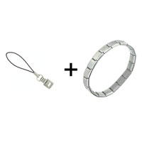 Pugster Gift Center - italian charm cell phone strap combination bracelet Image.