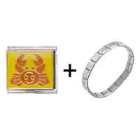 Pugster Gift Center - zodiac cancer italian charm bracelets combination Image.