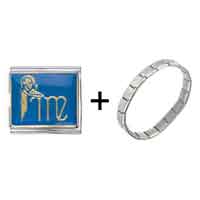 Pugster Gift Center - zodiac virgo italian charm bracelets combination Image.