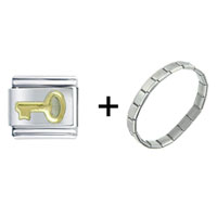 Pugster Gift Center - key combination italian charm bracelet Image.