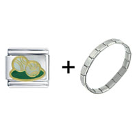 Pugster Gift Center - tennis balls gold combination italian charm bracelet Image.