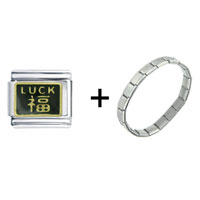 Pugster Gift Center - chinese luck combination italian charm bracelet Image.