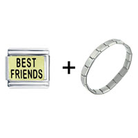 Pugster Gift Center - best friend combination italian charm bracelet Image.