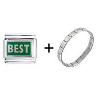 Pugster Gift Center - silver tone best combination italian charm bracelet Image.