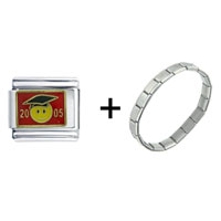 Pugster Gift Center - class of 2005 doctor combination italian charm bracelet Image.