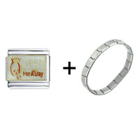 Pugster Gift Center - queen for a day combination italian charm bracelet Image.