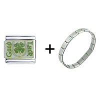 Pugster Gift Center - good luck combination italian charm bracelet Image.