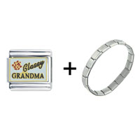 Pugster Gift Center - classy grandma combination italian charm bracelet Image.