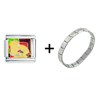 Pugster Gift Center - picasso art combination italian charm bracelet Image.
