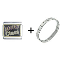 Pugster Gift Center - 2005 class combination italian charm bracelet Image.