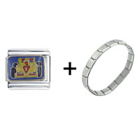 Pugster Gift Center - number one race car combination italian charm bracelet Image.