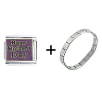 Pugster Gift Center - happy mothers day combination italian charm bracelet Image.