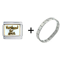 Pugster Gift Center - husband for sale combination italian charm bracelet Image.