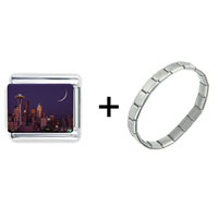 Pugster Gift Center - city of seattle combination italian charm bracelet Image.