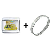 Pugster Gift Center - singing duo combination italian charm bracelet Image.