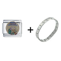 Pugster Gift Center - winter girl combination italian charm bracelet Image.