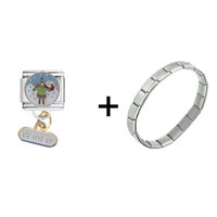 Pugster Gift Center - seasons winter combination italian charm bracelet Image.