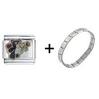 Pugster Gift Center - valentine bear combination italian charm bracelet Image.
