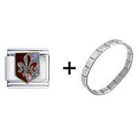 Pugster Gift Center - italy coat of arms combination italian charm bracelet Image.