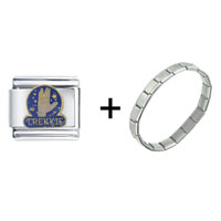 Pugster Gift Center - trekkie peace symbol combination italian charm bracelet Image.