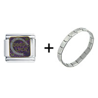 Pugster Gift Center - good luck horseshoe combination italian charm bracelet Image.
